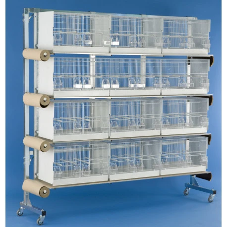 Batterie D'élevage 12 Cages - 60x31x35cm 6 Batterie D'élevage 12 Cages - 60x31x35cm - Afbeelding 4