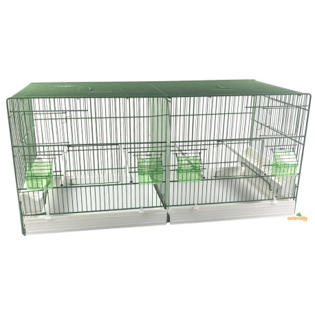 Cage Domus-Molinari 90cm Laquée En Vert 3 Cage Domus-Molinari 90cm Laquée En Vert