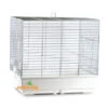 Cage Oiseaux "Clarabella" Chromée Pour Perruches - 70x50x66cm -Vogelbenodigdheden Winkel cage oiseaux clarabella chromee pour perruches 70x50x66cm