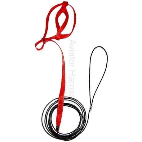 Harnais Pour Perruches Et Perroquets Aviator - XS/Rouge 4 Harnais Pour Perruches Et Perroquets Aviator - XS/Rouge - Afbeelding 2